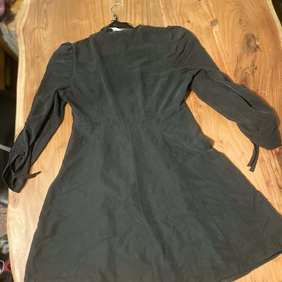 Zara Black V-Neck Dress - Picture 3 of 16